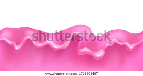 Melted Pink Icing Seamless Wave Strawberry Stock Vector Royalty Free