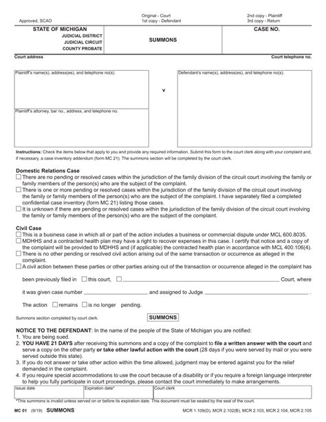 Form Mc01 Fill Out Sign Online And Download Fillable Pdf Michigan Templateroller