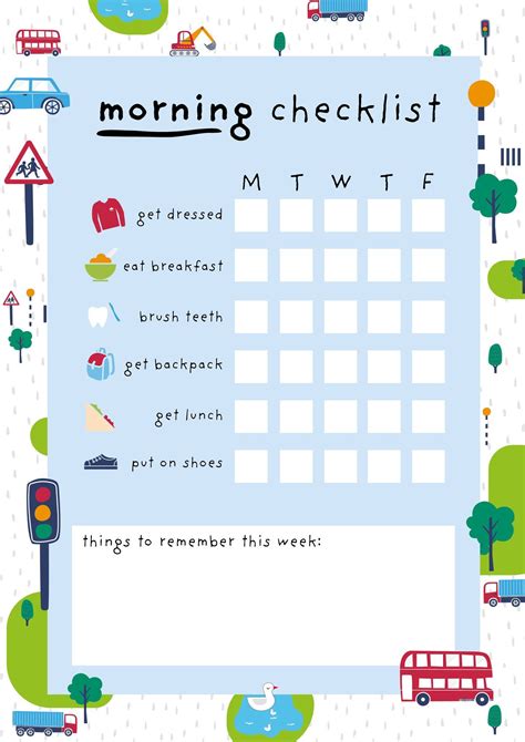 Printable Morning Routine Checklist Printable Calendars At A Glance Nbkomputer