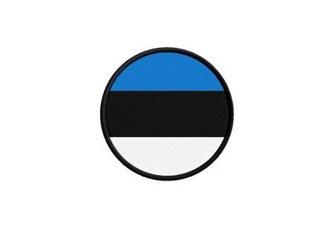 Patch Flag Estonia Estonian Printed Thermoadhesive Round Roundel Ebay