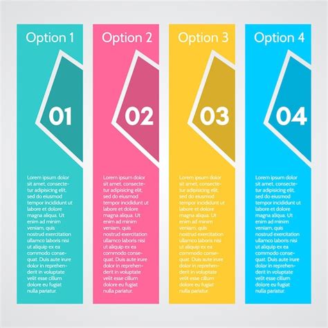 Premium Vector Four Elements Of Infographic Design Step By Step Infographic Design Template