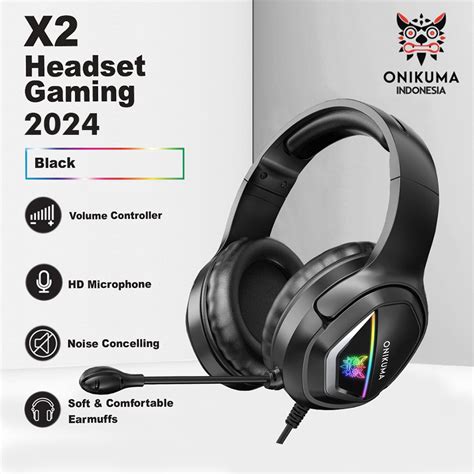 Jual ONIKUMA X2 Headset Gaming Headphone Gaming Noise Cancellation Mic