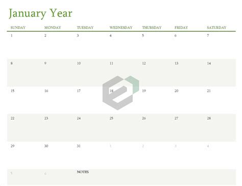 Any Year Calendar | Free Excel Templates and Dashboards