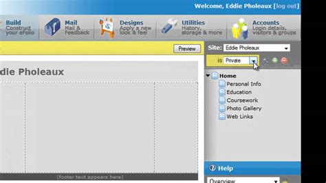 Efolio 01 Quicktour And Getting Started Youtube