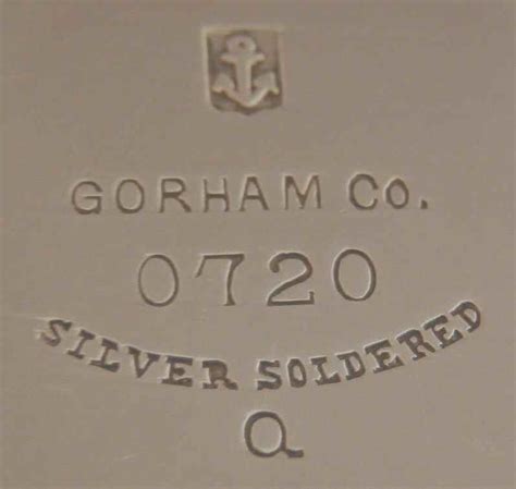 Gorham Silver Years Marks Letters And Symbols