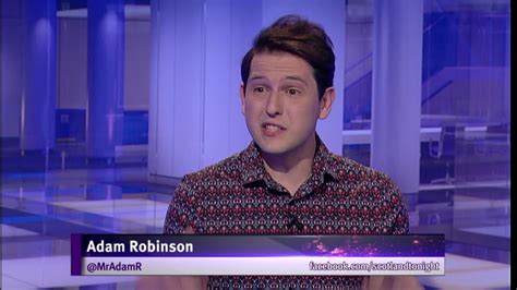 Adam Robinson Talking Eurovision On Scotland Tonight Thursday May