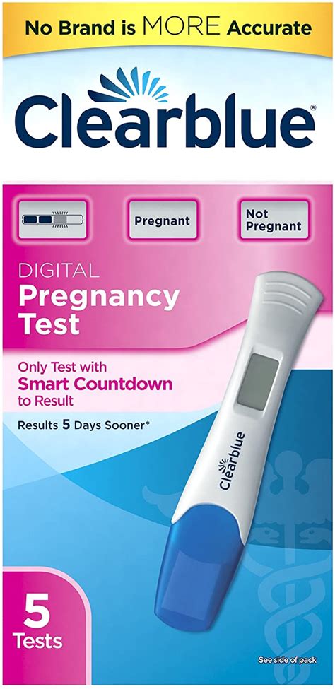 Clearblue Smart Countdown Digital Pregnancy Test 5 Count