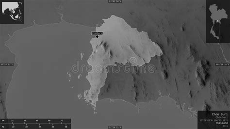 Chon Buri Thailand Composition Grayscale Stock Illustration