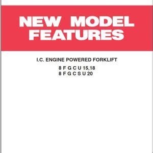 Toyota Engine Powered Forklift 8FGU15 To 8FGCU32 Repair Manual