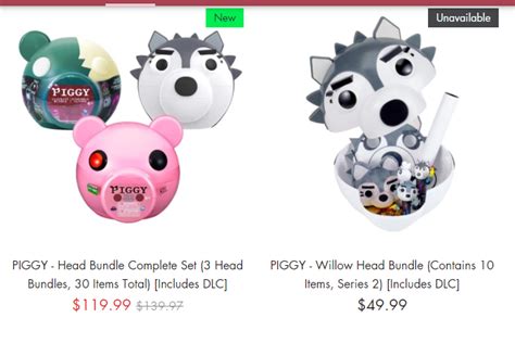 Piggy Willow Head Bundle Contains 10 Items Series 2 Includes Dlc