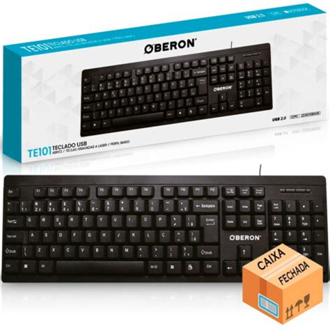 Teclado Usb p Computador Padrão ABNT2 Preto OBERON OR TE101 30 UNIDADES