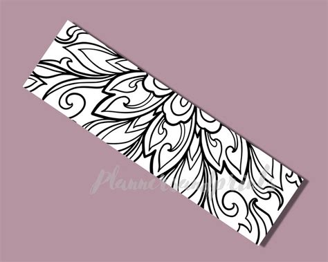 Printable Coloring Bookmarks Coloring Bookmarks for Adults - Etsy