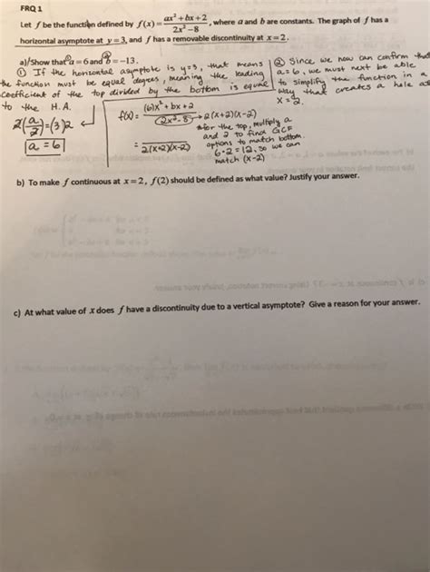 Solved Frq1 Let F Be The Function Defined By F X Ax Bx 2