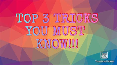 Top 3 Tricks You Must Know 🔥🔥🔥 Youtube