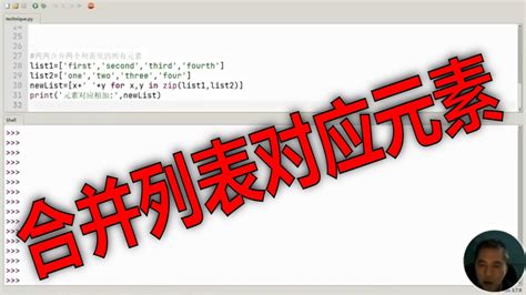 Python编程技巧：两两合并两个列表里的对应的所有元素 Youtube