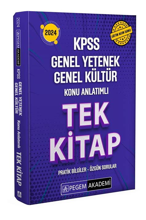 Pegem Akademi Yayıncılık 2024 KPSS Genel Yetenek Genel Kültür Konu