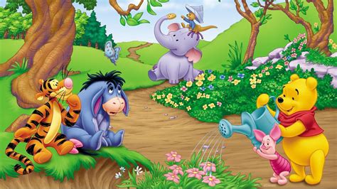 Winnie The Pooh In The Garden 2088093 HD Wallpaper Backgrounds