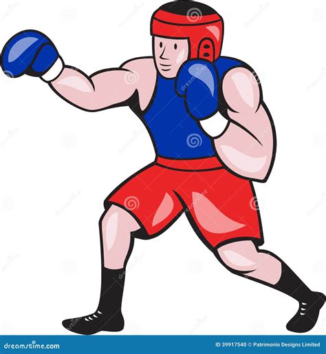 Amateur Boxer Boxing Cartoon Stock Vector Image 39917540