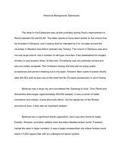 Historical Background Ephesians.pdf - Historical Background- Ephesians The letter to the ...