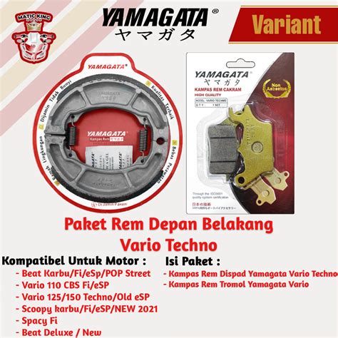 Jual Paket Kampas Rem Dispad Discpad Depan Belakang Honda Beat Vario