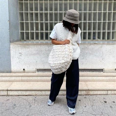 RECYCLED POLYESTER QUILTED OVERSIZED SHOULDER BAG Off White Bags