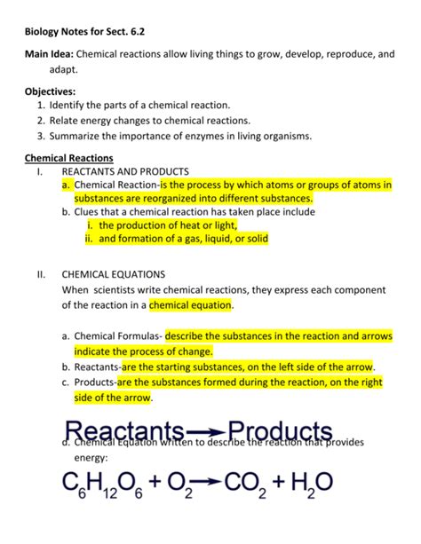 Chemical Reactions