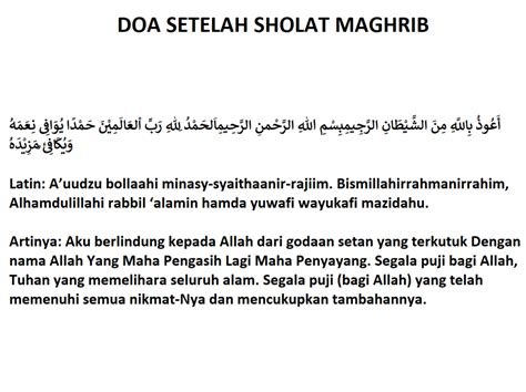 Doa Setelah Sholat Maghrib Lengkap Dengan Keutamaan Dan Arti