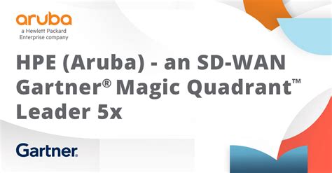 HPE (Aruba) Named an SD-WAN Magic Quadrant Leader 5 Years in a Row