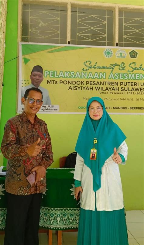 Kunjungan Kepala Seksi Pendidikan Madrasah Kementerian Agama Makassar Pada Pelaksaan Ambk Mts