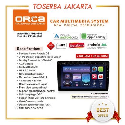 Jual Head Unit Android Orca Carplay Inch Oem Toyota Innova Reborn