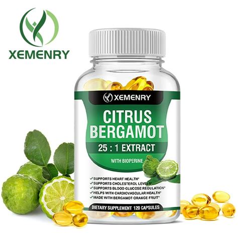 Xemenry Citrus Bergamot Capsules 1500mg 25 1 Extract Organic