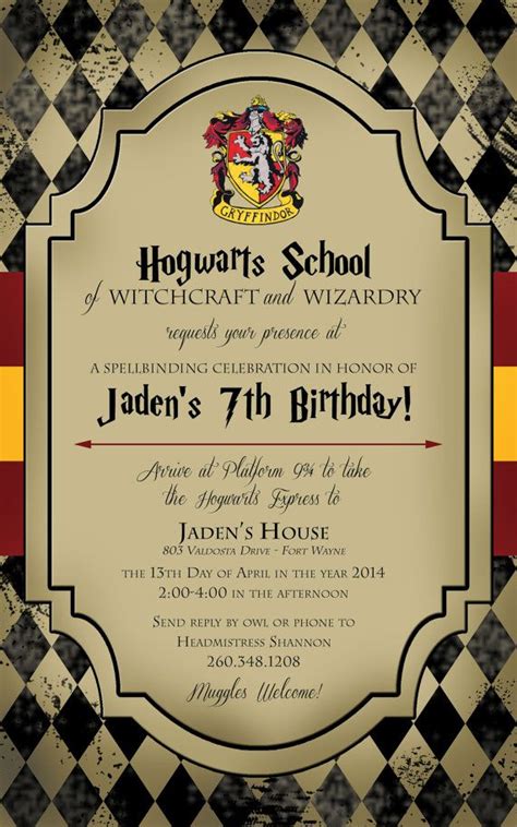 15 Graceful Harry Potter Birthday Invitations Template Pretty ...