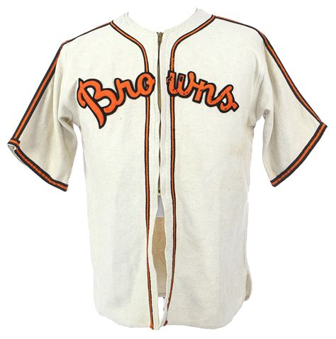 Lot Detail 1950s St Louis Browns Flannel Baseball Jersey