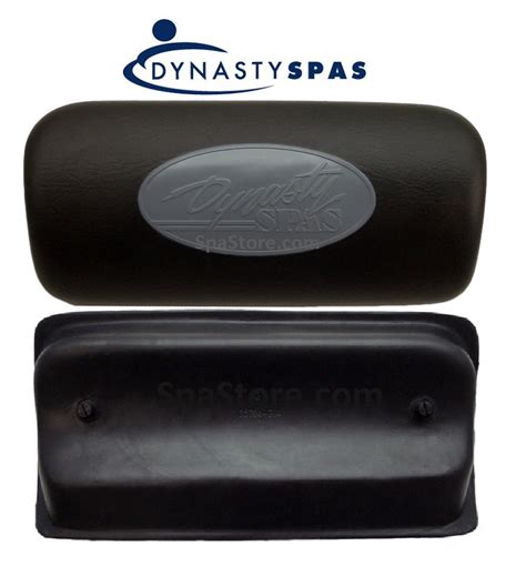 Dynasty Spas® Oem Pillow Lounger Black Two Back Pins Mount Headrest Replaced 1454 Logo Pillow 11451