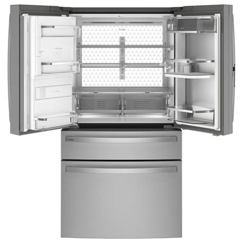 Ge Profile 276 Cu Ft 4 Door French Door Refrigerator In Stainless