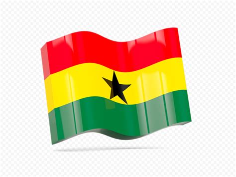 D Waving Ghana Flag Icon Png Citypng