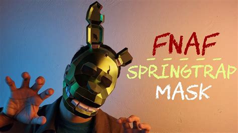 How To Make A Springtrap Mask Using Paper Diy Fnaf Mask Youtube