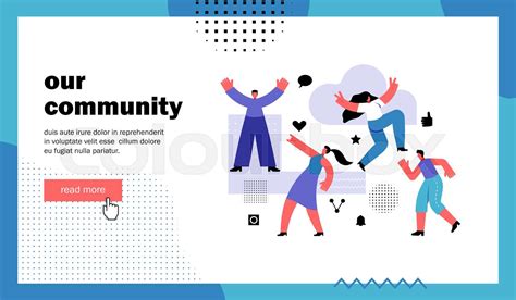 Our Community Website Landing Page Stock Vector Colourbox