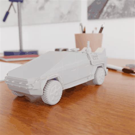 Fichier Stl Tesla Cybertruck Time Machinemod Le Imprimer En D