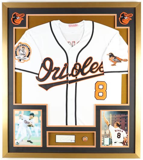 Cal Ripken Jr Signed Custom Framed Cut Display With Jersey 2 131