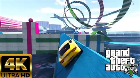 GTA5 Online Parkour 4K Ultra HD Ultimate Paragon Waterpark Skill Test