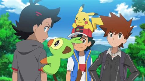 Ash And Goh Meet Gary Pokemon Journeys English Dub Youtube