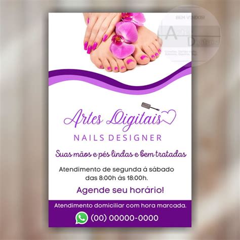 Banner Manicure E Pedicure Digital Elo7 Produtos Especiais