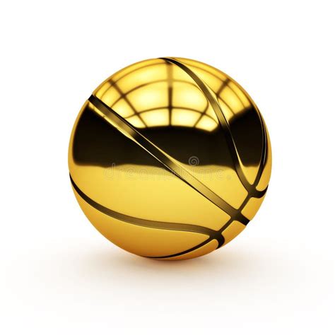 Golden Basketball Stock Illustration Illustration Of Reflective 69483501