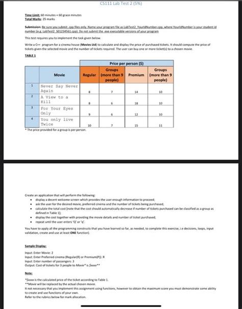 Solved Cs111 Lab Test 2 5 Time Limit 6 Minutes 60 Grace