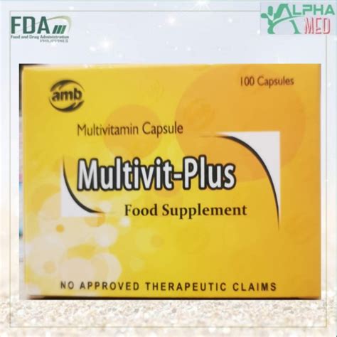 Multivit Plus Multivitamins Capsules 100s Shopee Philippines