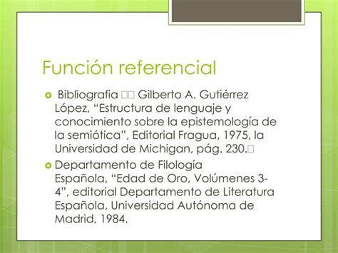 FUNCION REFERENCIAL PPT