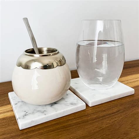 Set De 6 Posavasos cuadrado Carrara Decor Mesas Perú