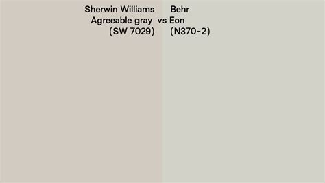 Sherwin Williams Agreeable Gray Sw 7029 Vs Behr Eon N370 2 Side By