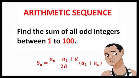 Arithmetic Sequence Finding The Sum Of All Odd Integers Youtube